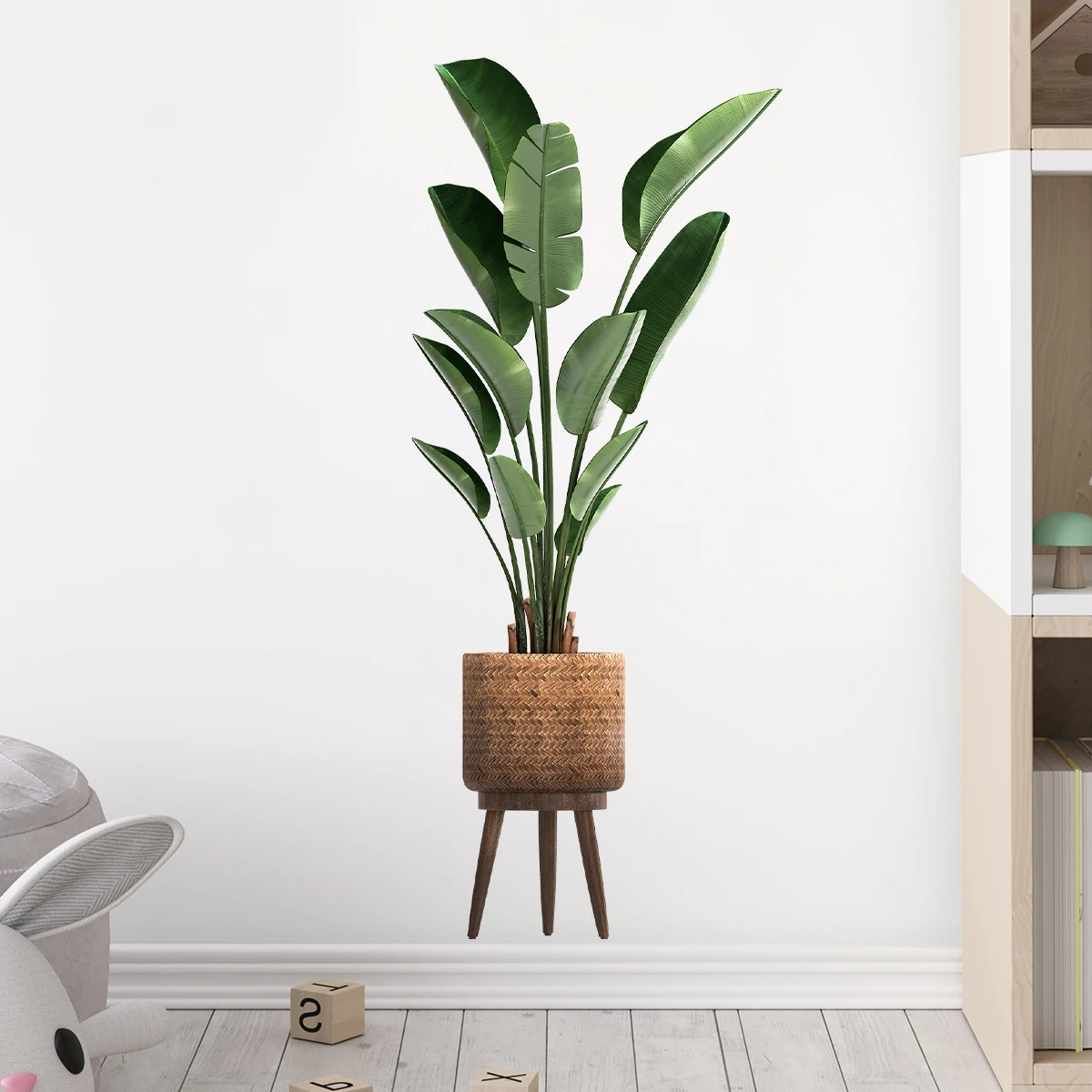 Badminton Live - Autocollant mural ornemental en pot, plante
