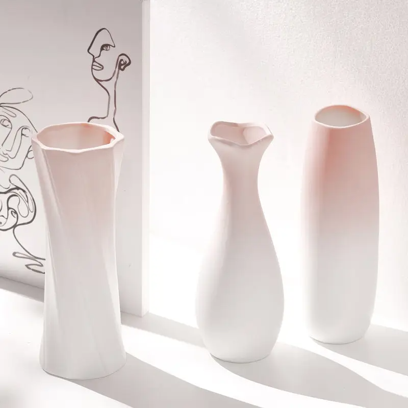 Badminton Live - Vase en plastique nordique simple rose,